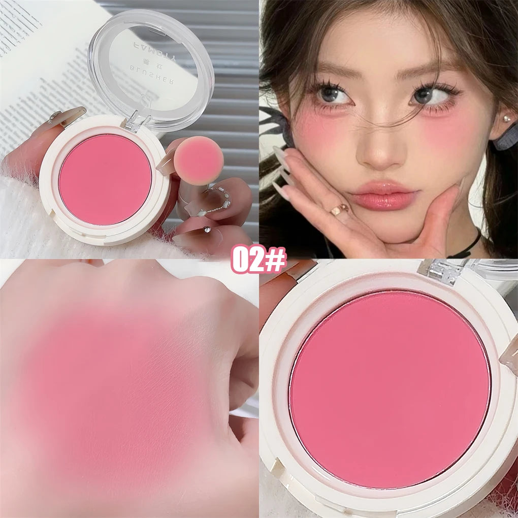 Monochrome Milk Peach Face Blush Pallete Mineral Pigment Cheek Blusher Powder Makeup Professional Contour Shadow Pink Blusher