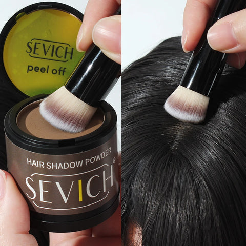 SEVICH Hairline Powder With Brush Black Root Cover Up Instant Waterproof Hairline Shadow Powder Hair Concealer Coverage Makeup