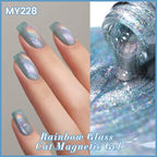 BORN PRETTY 10ml Dark Red Cat Magnetic Gel Nail Polish for Winter Nails DIY Jelly Glass Silver-Light Varnis Semi Permanent