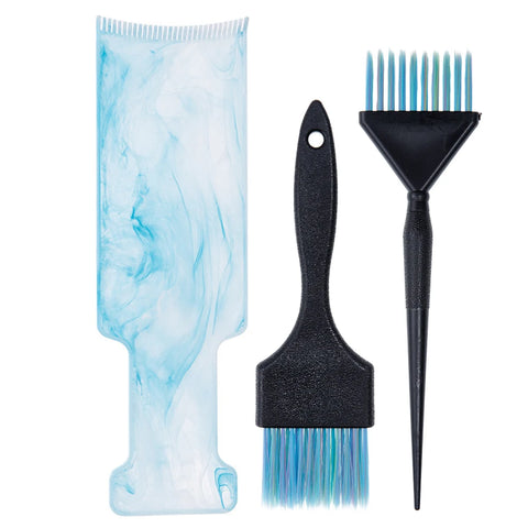 3/7pcs Professional Barber Hair Highlight Dyeing Brush Ear Protector Dye Applicator Mixer Paint Board Hair Style Coloring Tools