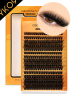 GROINNEYA DIY Eyelashes Cluster Lashes Lash Extension Natural Soft 100% Handmade Mink Lashes Reusable Makeup
