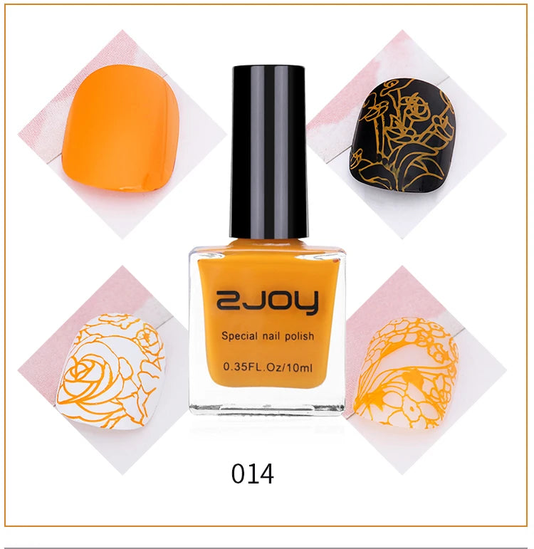 10ml Nail Stamping Polish Varnish Black White Colorful Nail Printing Lacquers for Stamping Plate 30 Colors Nail Stamping Polish