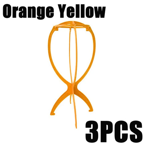 1/2/3pcs Folding Wig Stand Plastic Portable Hat Display Stand Adjustable Durable Barbershop Fashion Model Holder Home Salon Use