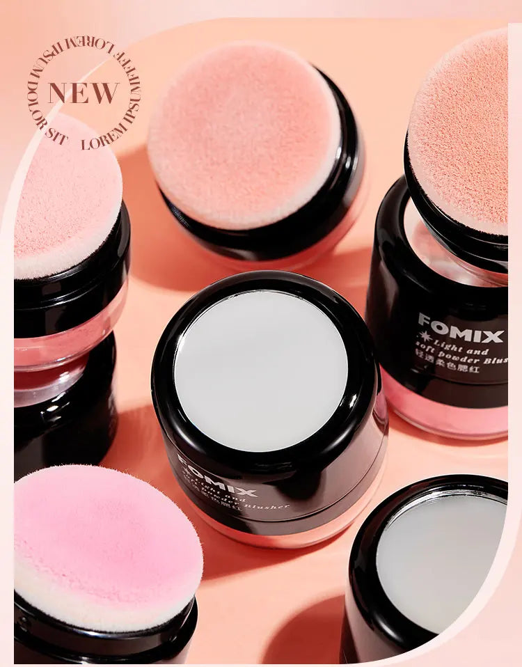 FOMIX Loose Powder Air Cushion Blush Long Last High Pigment Soft Misty Matte Face Blusher Natural Colors For Cheek