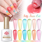 BORN PRETTY 10ml Translucent Jelly Nude Gel Nail Polish Colorful  Varnish Semi Permanent UV LED Nail Art  Manicure Gel