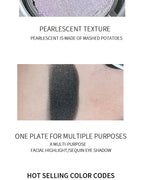 HERORANGE Glowing Charm Monochrome Eyeshadow Palette Pearlescent Explosion Polarized Brightening Silkworm Highlight