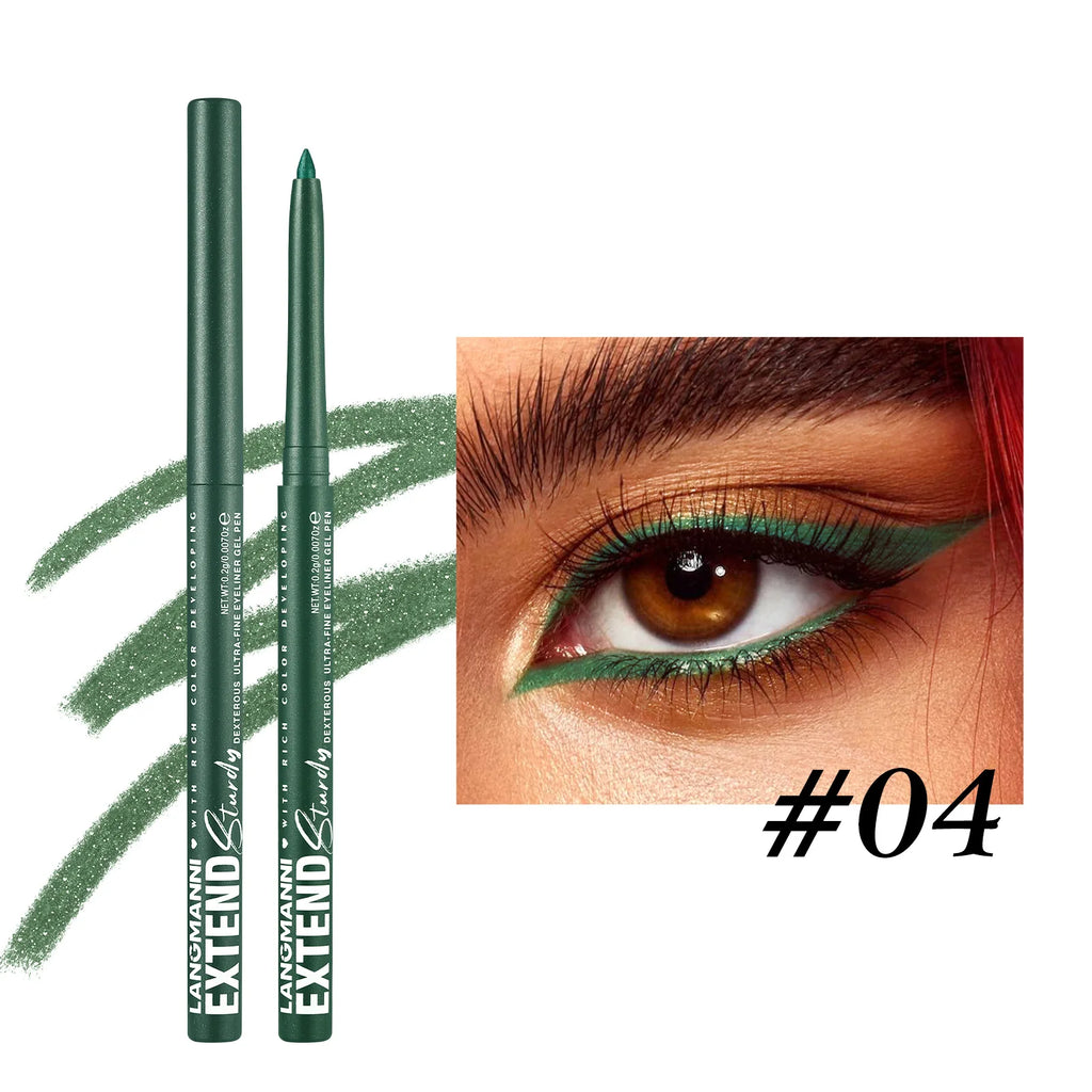 Matte Glitter Gel Eyeliner Pencil Smooth Waterproof Blue Purple Eyeliner Fast Dry Matte Eye Liner Pen Long Lasting Eyes Makeup