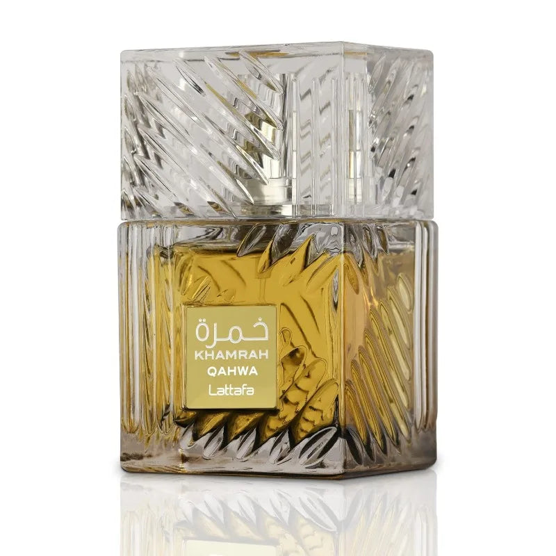 Lattafa Khamrah Qahwa Eau de Parfum Spray Unisex 100ml Original Arab Perfumes Lasting Oriental Vanilla Perfume Cologne Makeup