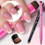 3 in 1 New French Nail Brush,with Multi-function Brush Head-Fine Nail Brush,Suitable for Gel and Acrylic Nails,Precise Cleaning