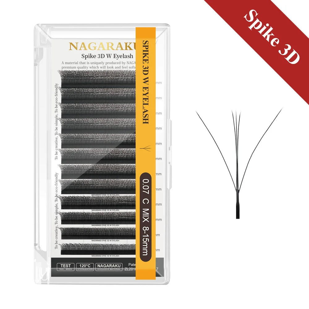 NAGARAKU Automatic Flowering 3D 4D 5D 6D 7D 8D W Shape All Size Premade Fans Eyelash Extensions Natural Soft Individual Lashes