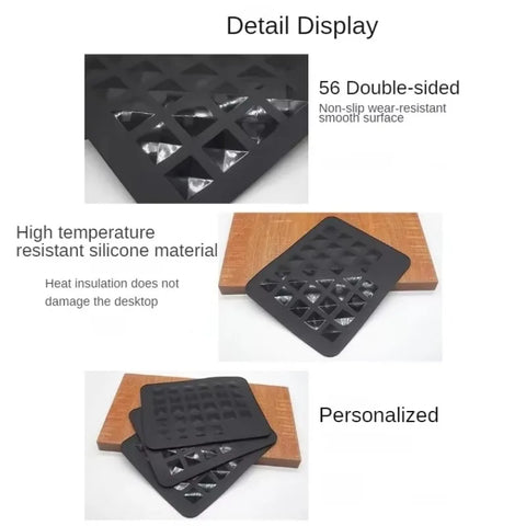 Portable Silicone Heat Resistant Mat Hair Straightener Curler Insulation Pad Non-Slip Anti Heat Mat Hair Styling Tool For Travel