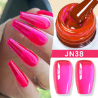 BORN PRETTY Milky White Jelly Nude Gel Nail Polish 10ml White Translucent Soak Off Gel Vernis Semi Permanent Need UV Light Cure