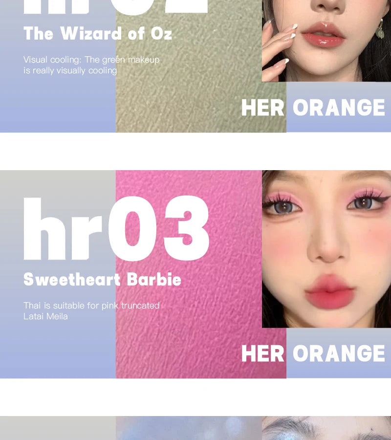HERORANGE youth monochrome makeup eye shadow ins pearlescent fine flash natural delicate mashed potato eye shadow plate