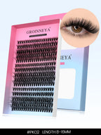 GROINNEYA DIY Eyelashes Cluster Lashes Lash Extension Natural Soft 100% Handmade Mink Lashes Reusable Makeup