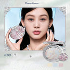 Makeup Professionnelle Flower Knows Moonlight Mermaid Matte Soft Compact Powder Oil Control Waterproof Face Powder