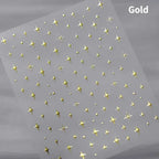 1PC 5D Korean Bronzing Nail Stickers Japanese Gold Silver Star Moon Luxury DIY Nail Art Decoration Decals Manicure Accessories