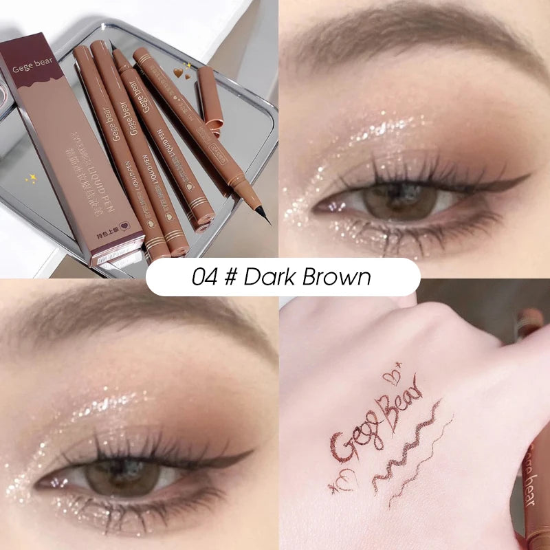 Eyeliner liquid pen is smooth, fast drying, waterproof, durable, not easy to smudge, and very thin eyeliner pen