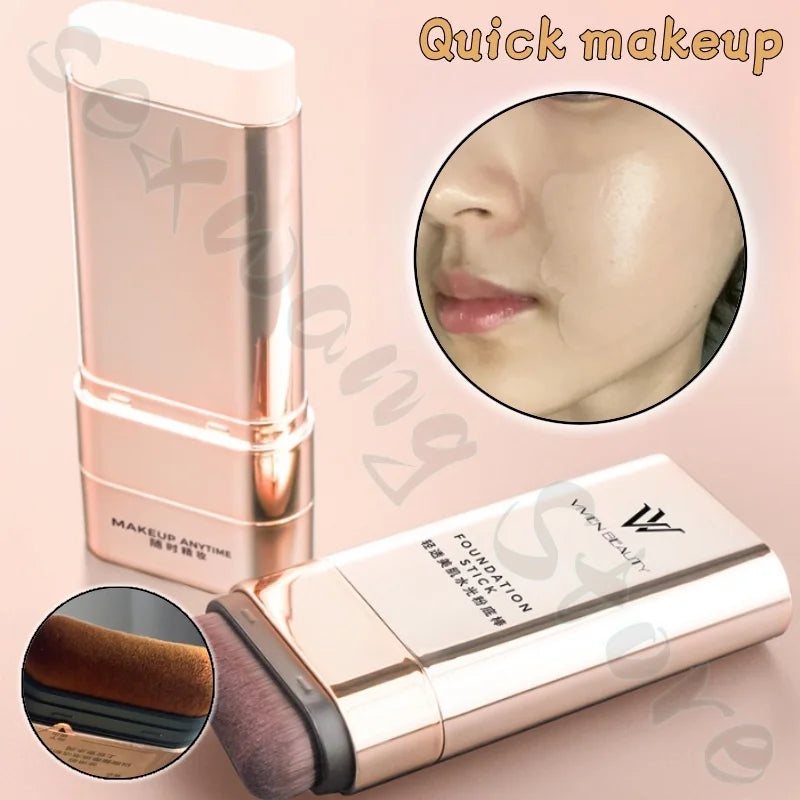 VIVIEN BEAUTY Double-head Foundation Stick Concealer Light Transparent Eraser Covers Spots and Acne Pores Brightens Skin Tone