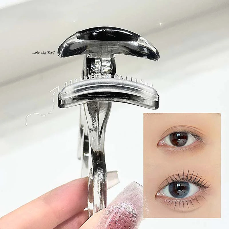 Wide-Angle Portable One-Clip Eyelash Curler Comb Tooth Lashes Styling Tool Easy to Operate Enlarges Eyes Partial Curler