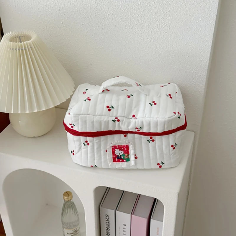 Ladies' Cute Large Capacity Cat Makeup Bag Women Instagram Travel Portable Convenient Toilet Bag Student Storage Pen Case