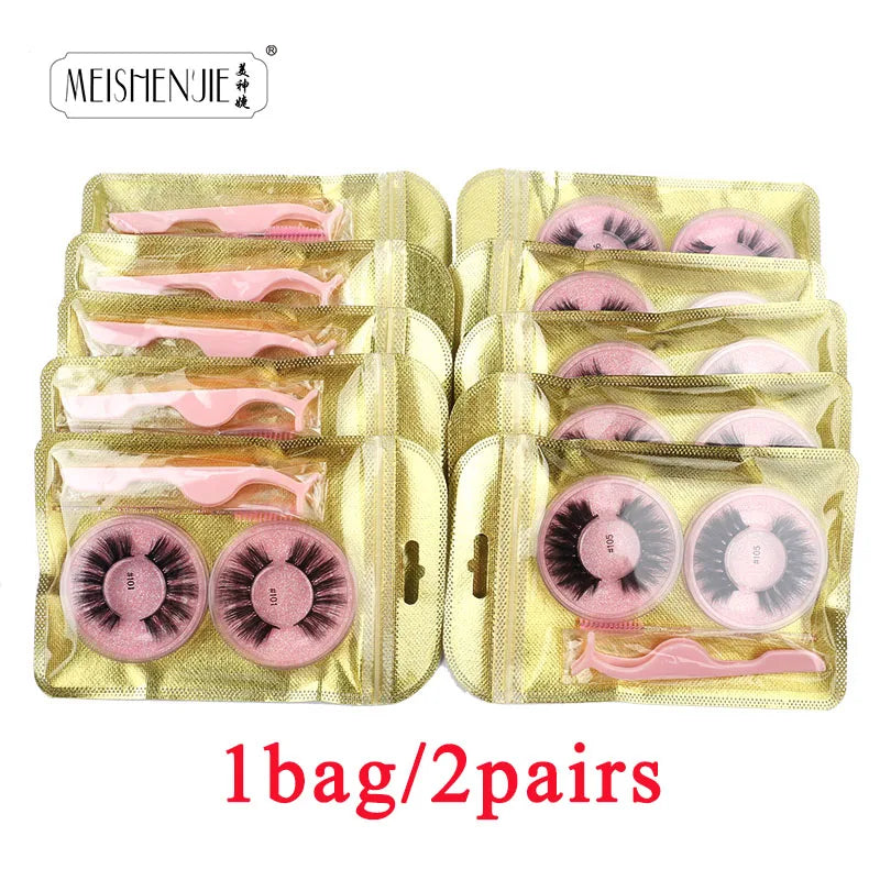 Wholesale Lashes 4/20/100pcs Fluffy 3d Mink Lashes Natural Makeup False Lashes Flase Eyelashes Lot with Cosmetic Brushes tweezer