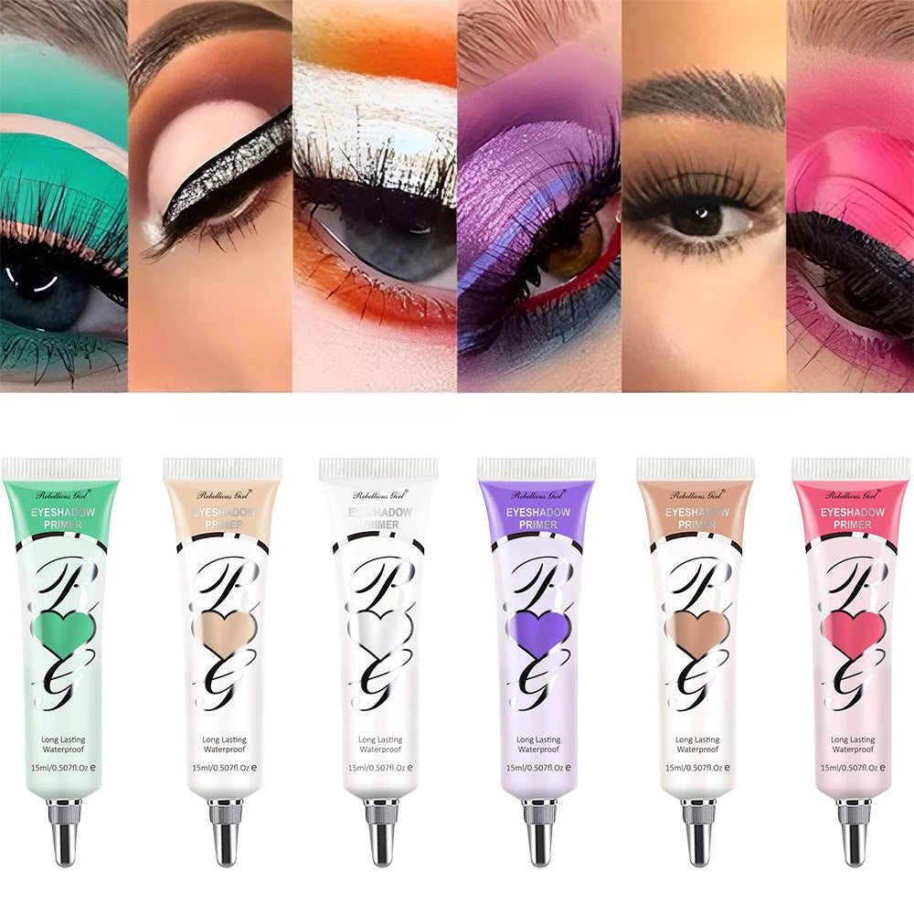 Eyeshadow primer, cut-off eyeshadow primer, concealer color, 24-hour makeup lasting, waterproof and sweat-proof