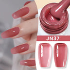 BORN PRETTY Milky White Jelly Nude Gel Nail Polish 10ml White Translucent Soak Off Gel Vernis Semi Permanent Need UV Light Cure