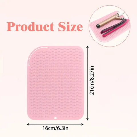 1/2pcs Silicone Heat-Resistant Mat for Hair Styling Tools Curling Iron Hair Straightener Protect Pad 2-in-1 Insulation Mats