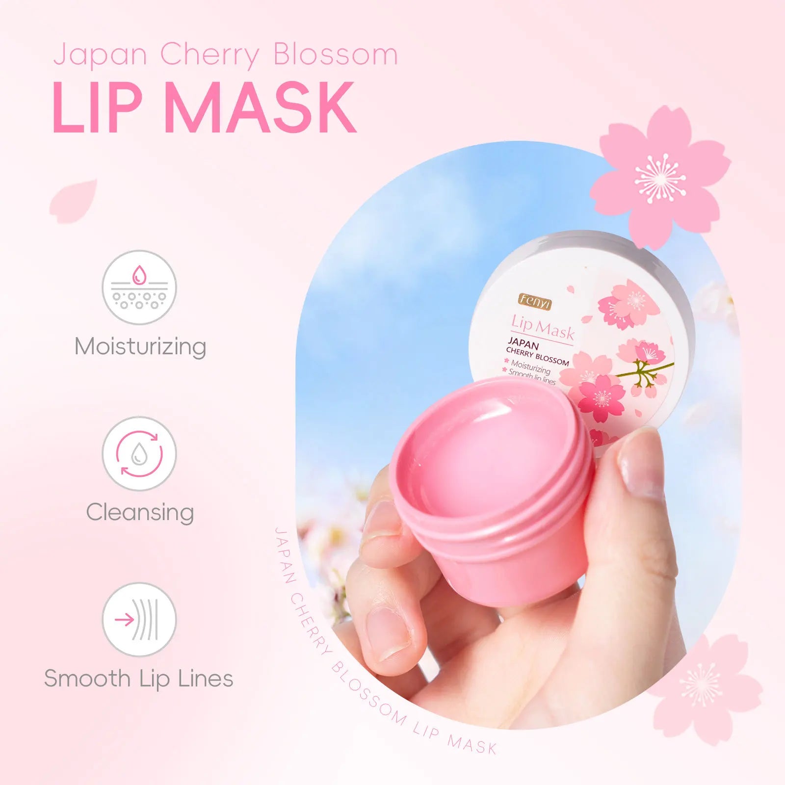 Sakura Moisturizing Without Greasiness Lip Mask Peeling Remove Dead Skin Cuticle Repair Anti Dry Crack Gentle & Nourishing 15g