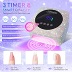 Rechargeable 180W UV LED Nail Lamp For Quick Curing All UV Gel 57LED Professional Nail Dryer With Motion Sensing Salon Equipment