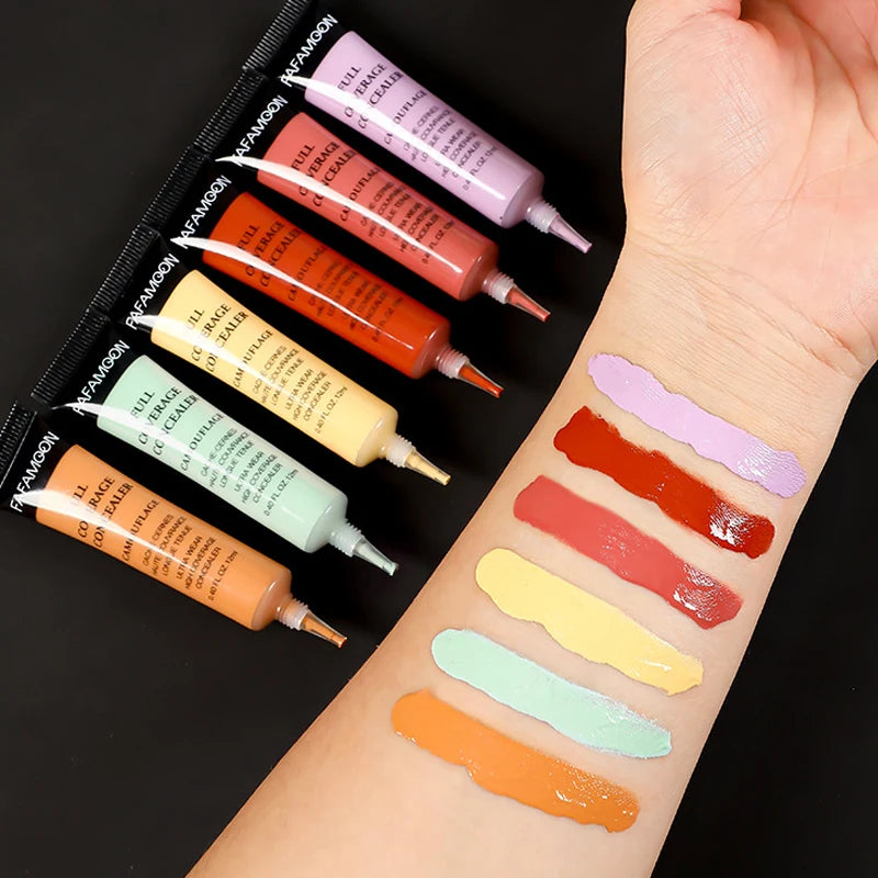 Full Coverage Waterproof Liquid Concealer LongLasting Oil Control Green Purple Orange Contour Matte Nude Facial Concealer Makeup