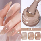 BORN PRETTY 10ml Translucent Jelly Nude Gel Nail Polish Colorful  Varnish Semi Permanent UV LED Nail Art  Manicure Gel