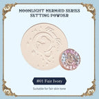 Makeup Professionnelle Flower Knows Moonlight Mermaid Matte Soft Compact Powder Oil Control Waterproof Face Powder