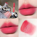 Peach Heart Silky Matte Lipstick Velvet Matte Blush Lip Gloss Face Liquid Pink Lip Tint Cream Pigment Long Lasting Lips Makeup