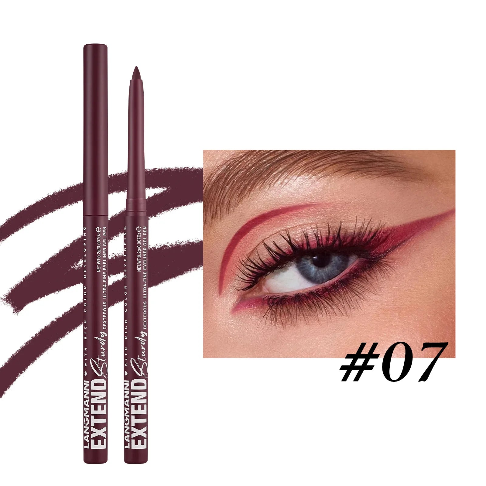 Matte Glitter Gel Eyeliner Pencil Smooth Waterproof Blue Purple Eyeliner Fast Dry Matte Eye Liner Pen Long Lasting Eyes Makeup