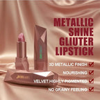 Diamond Glitter Lipstick Long Lasting Waterproof Moisturizing Highly Pigmented Metallic Shine Pearlescent Non Stick Cup Lipstick