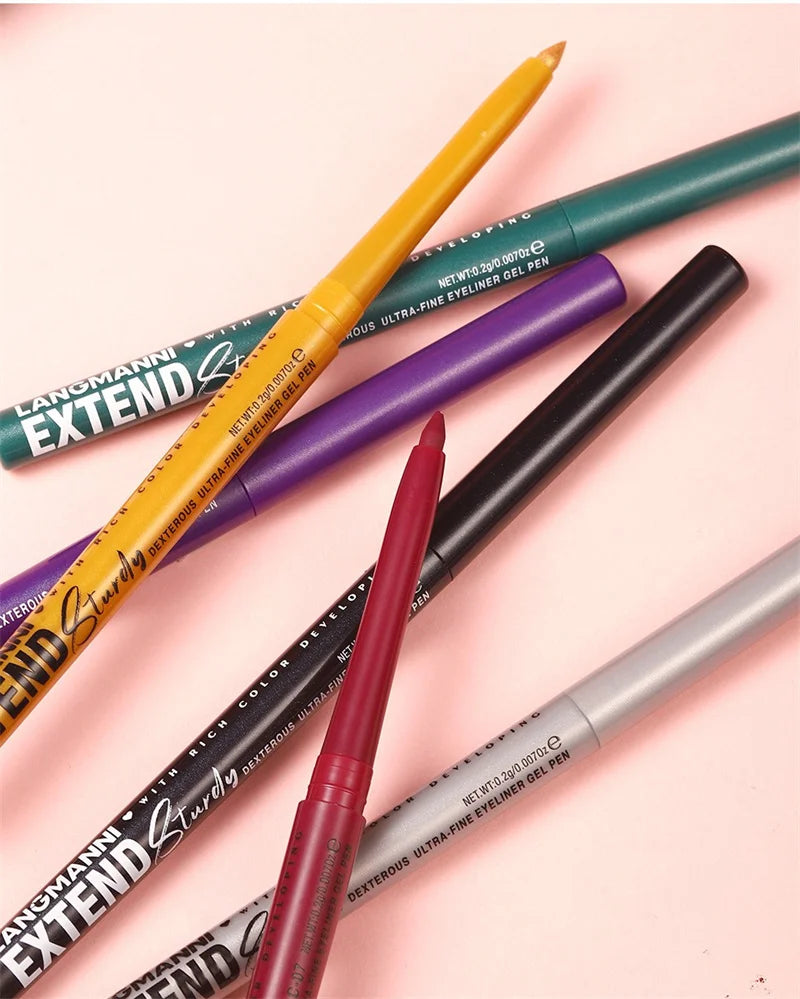 Waterproof Eyeliner Gel Pencil Gold Brown Lying Silkworm Pen Soft Easy Wear High Pigment Matte Eyeliner Lasting Shiny Eye Makeup