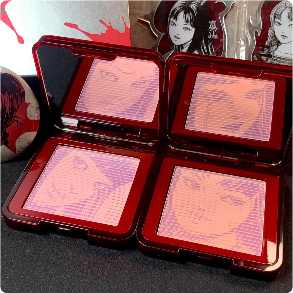 Little Ondine Fujiang 3D Floating Shadow Blush Palette Lip Tint Eyeliner Pencil Mascara blush Liquid Lipstick Facial Makeup