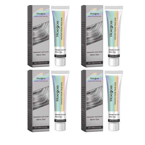 Gray Color Hair Dye Cream Smoky Gray Punk Style Light Color Silver Hair Permanent Professional Hair Colors Dye Wax For Women Men