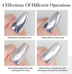 BORN PRETTY 5ml Metallic Painting Gel Polish Strong Silver Effection Nail Art Soak Off Gel Nail Polish Silver Mirror Gel