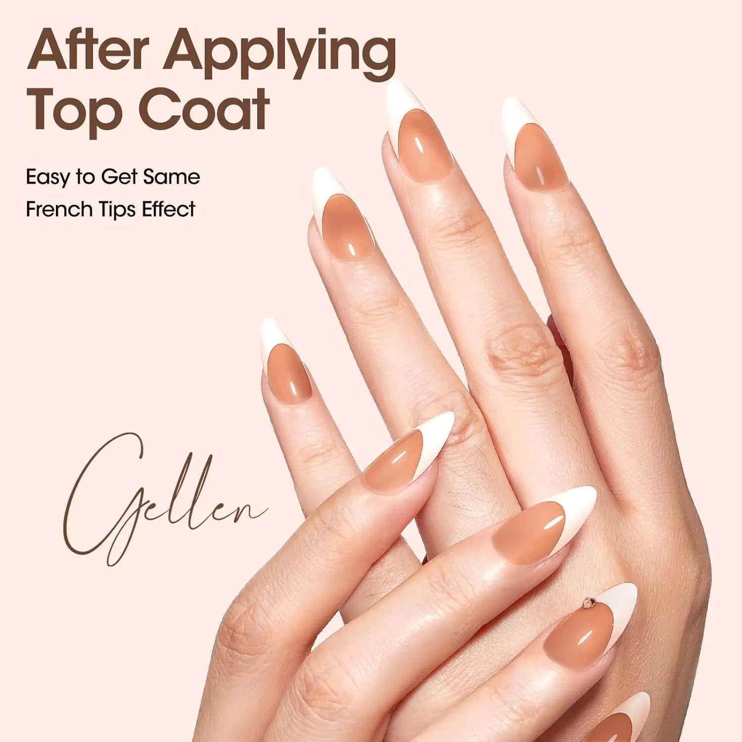 GELLEN Press on Nails for Women 150PCS Almond Shaped False Nails Medium Length Soft Gel Tips Natural Looking Nail Art