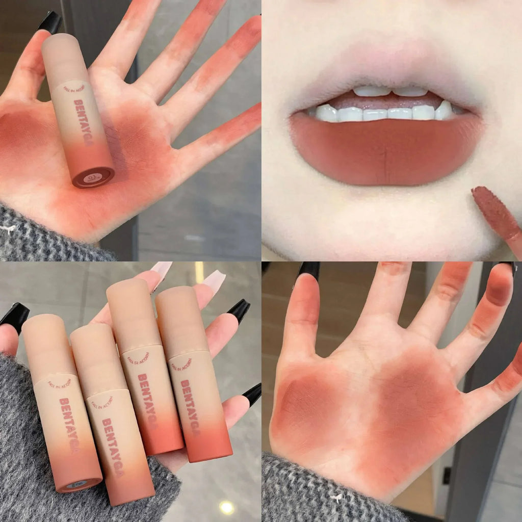 Rose Red Brown Stain Lip Gloss Waterproof Long-lasting Easy To Wear Velvet Lip Mud Autumn/Winter Ambience Korean Makeup Lip Tint