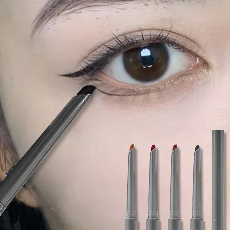 Silky Lasting Scythe Eye Liner Pencil Natural Matte Wine Red Lying Silkworm Eyeliner Pen Easy To Color for Beginners Eye Makeup