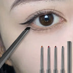 Silky Lasting Scythe Eye Liner Pencil Natural Matte Wine Red Lying Silkworm Eyeliner Pen Easy To Color for Beginners Eye Makeup