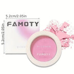 2024 Monochrome Face Blush Palette Longlasting Waterproof Pressed Powder Matte Blush for Contouring Cheeks Travel Cosmetics