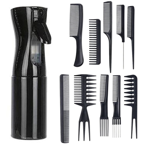 5/9/11pcs set Hair Styling Comb Spray bottle Professional Hairdressing Comb Set For All Hair Types And Styles For Barber Salon