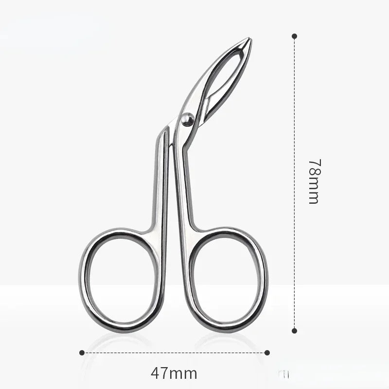 New Elbow Eyebrow Pliers Clip Scissors Tweezers Straight Pointed Stainless Steel Eyebrow Plucking Makeup Beauty Tools
