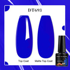 MEET ACROSS 8 Colors Mirror Gel Nail Polish Long-lasting Quick-drying Metallic Gold Silver Red Semi Permanent Varnish Nail Art
