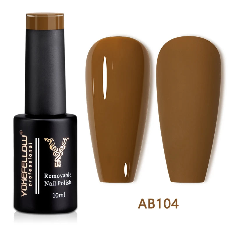 YOKEFELLOW 10ml Jelly Nude Gel Nail Polish High Quality Translucent Pink Nail Gel Varnish Soak Off UV Gel Polish Long Lasting