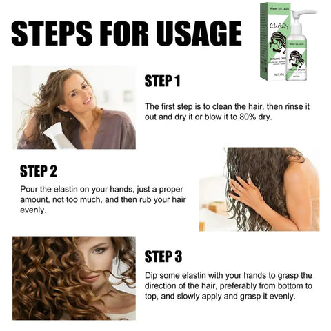 Curly hair Styling cream, moisturizing and smoothing formula, enhances the elasticity and shine of curly hair, easy to set